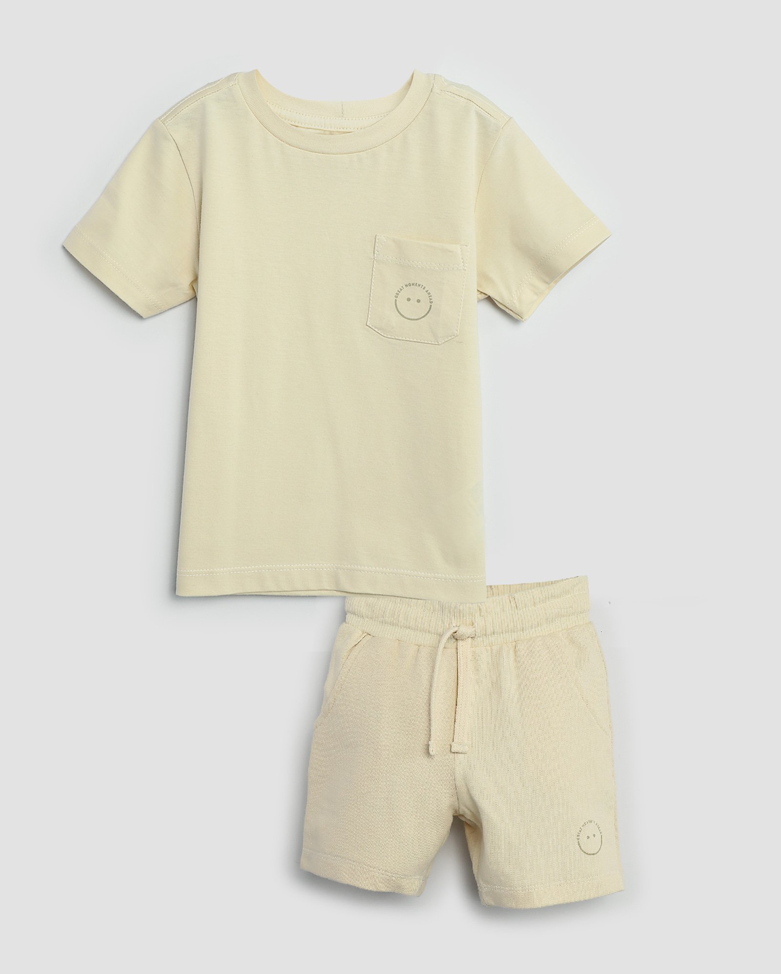 Conjunto curto infantil great moments 1-4A bege | Pool Kids