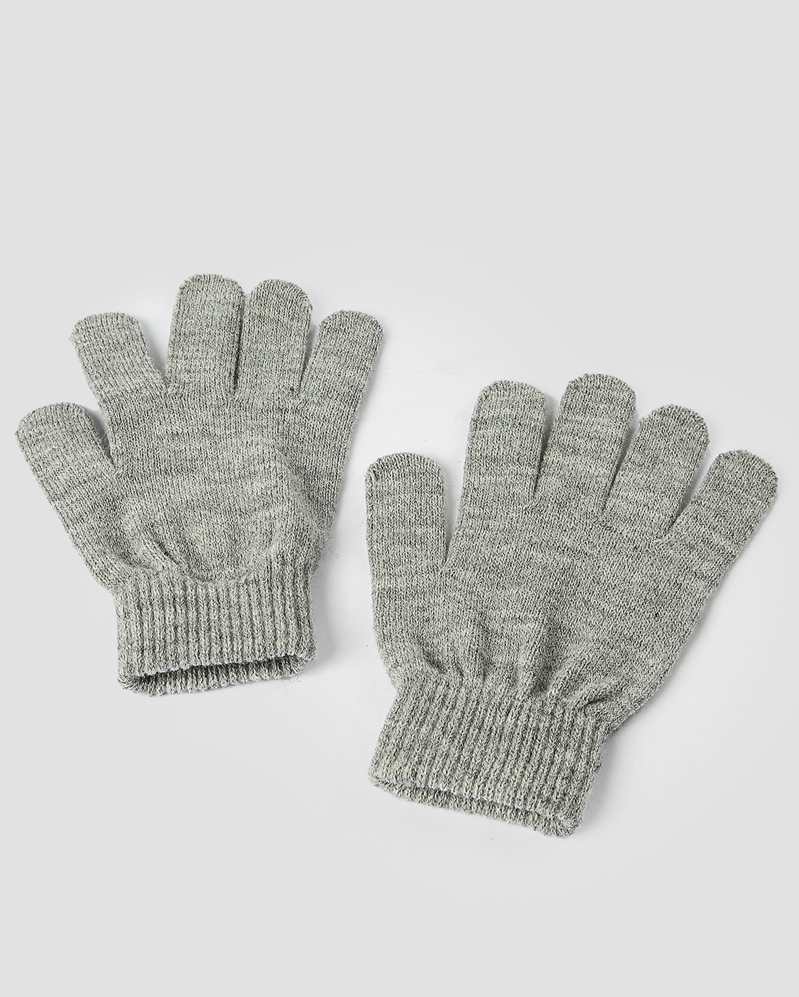 Luva feminina de tricot mescla punho ajustado cinza | Accessori by Riachuelo