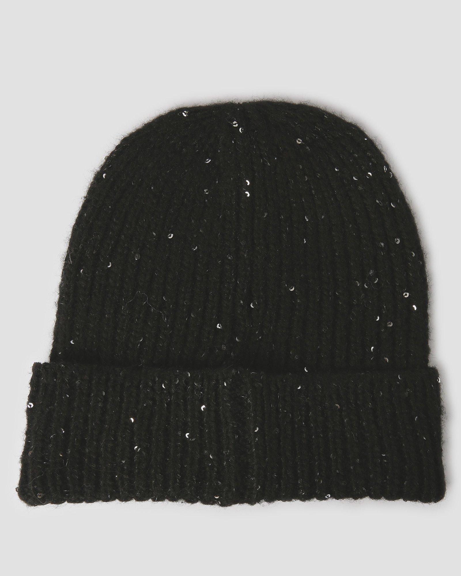 Gorro feminino com dobra e lantejoulas preto | Accessori by Riachuelo