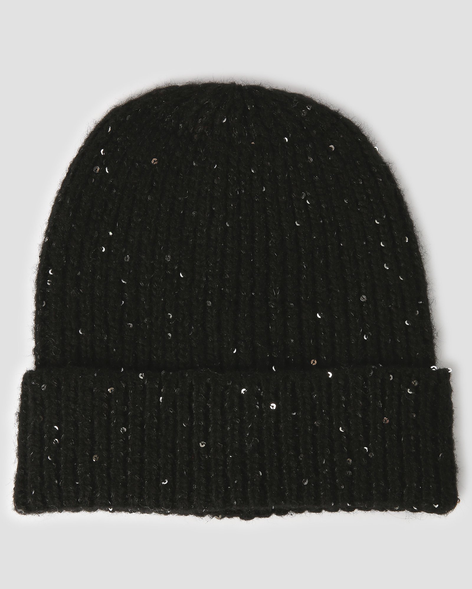 Gorro feminino com dobra e lantejoulas preto | Accessori by Riachuelo