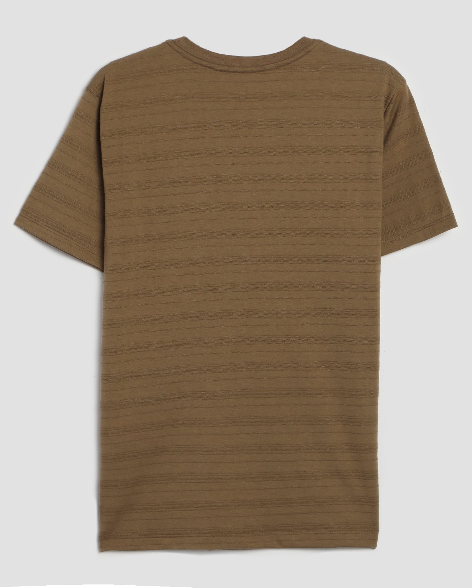 Camiseta juvenil manga curta texturizada com bolso marrom | Pool