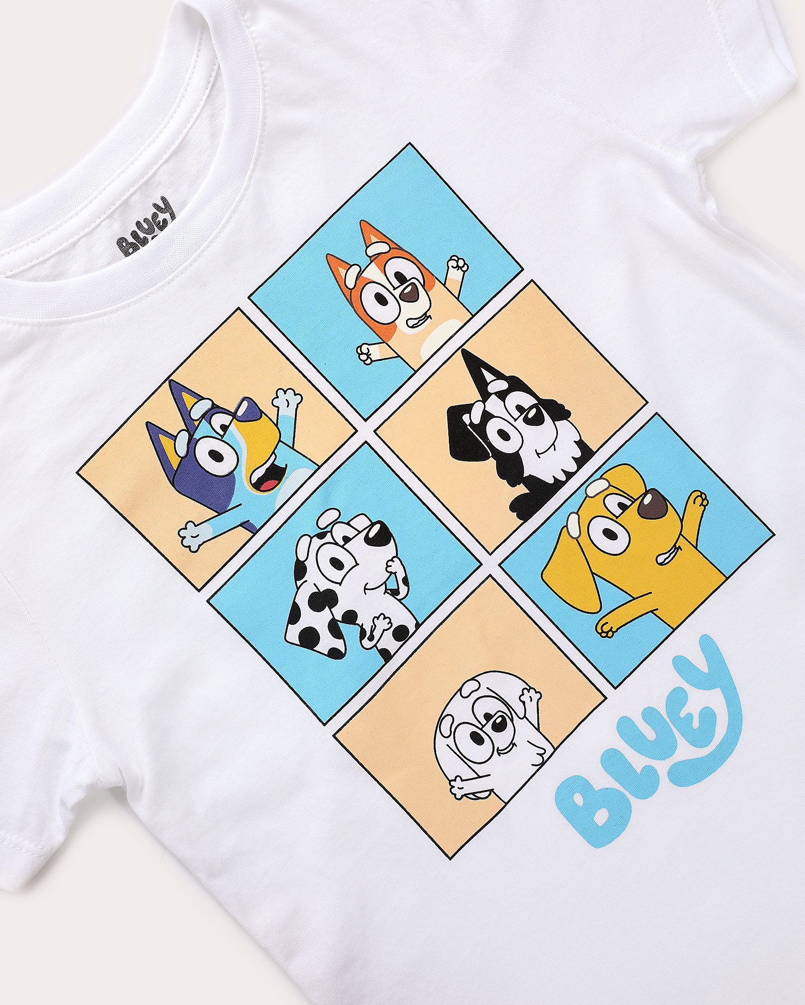 Camiseta infantil estampa Bluey 2-8A branca | BBC