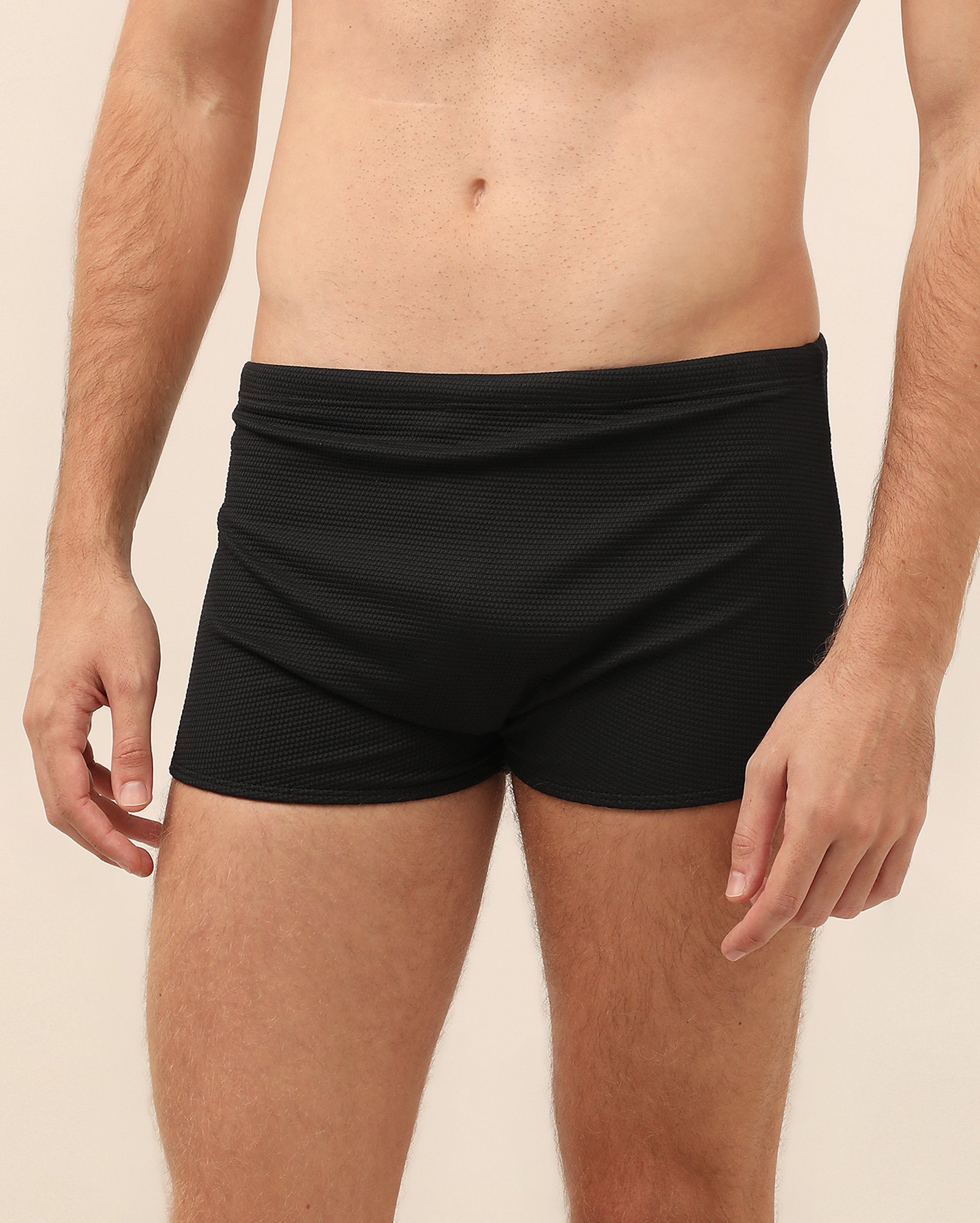 Sunga boxer tradicional com textura preta | Pool