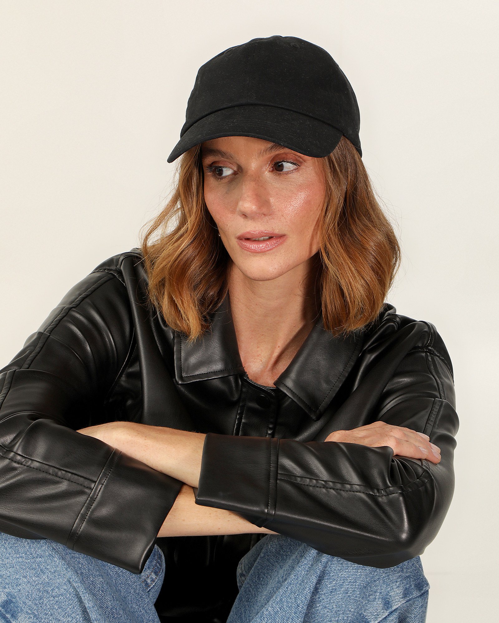 Boné sarja feminino aba curva básico - Preto