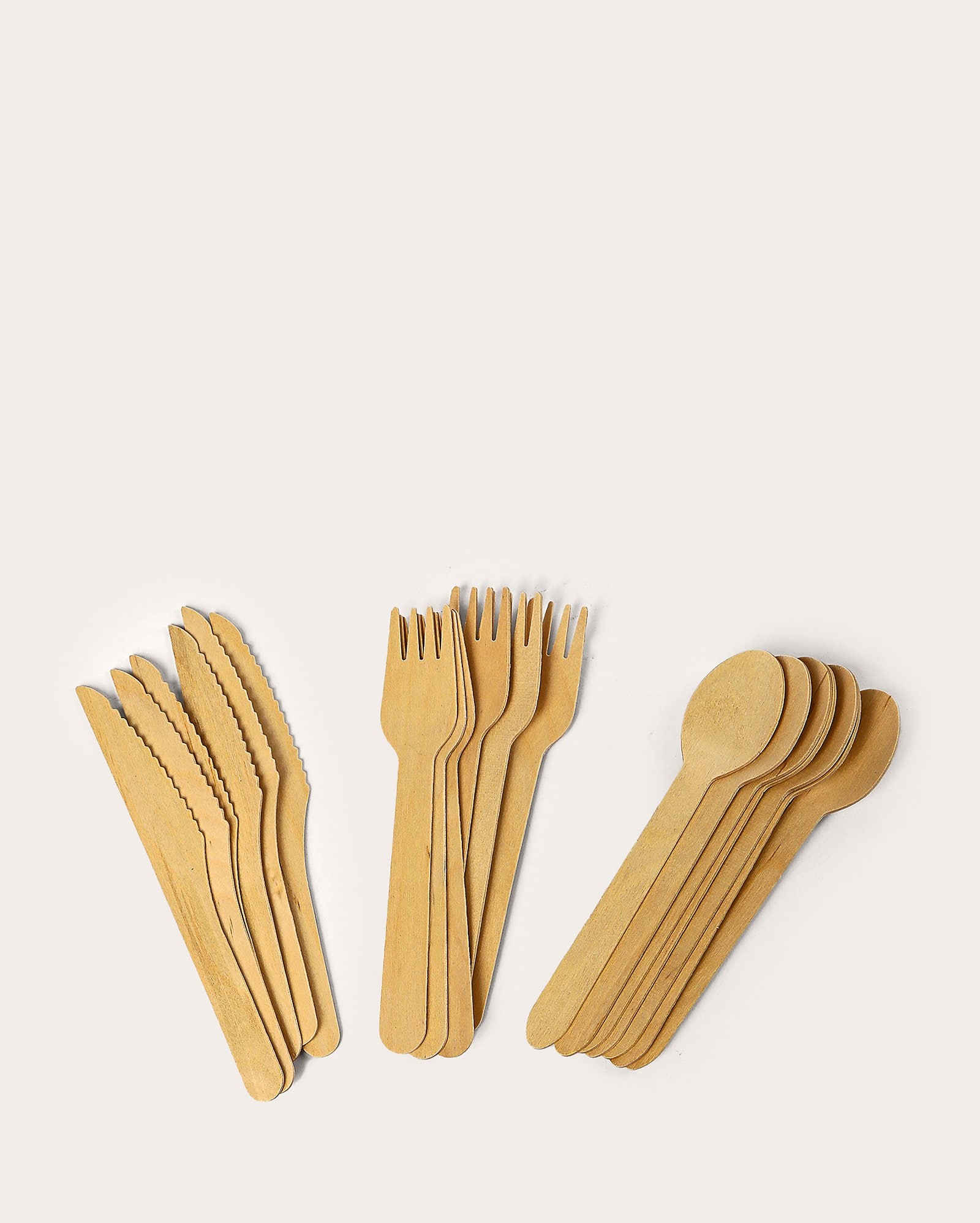 Kit talheres de bambu 18 peças descartáveis Zizi bege | Casa Riachuelo