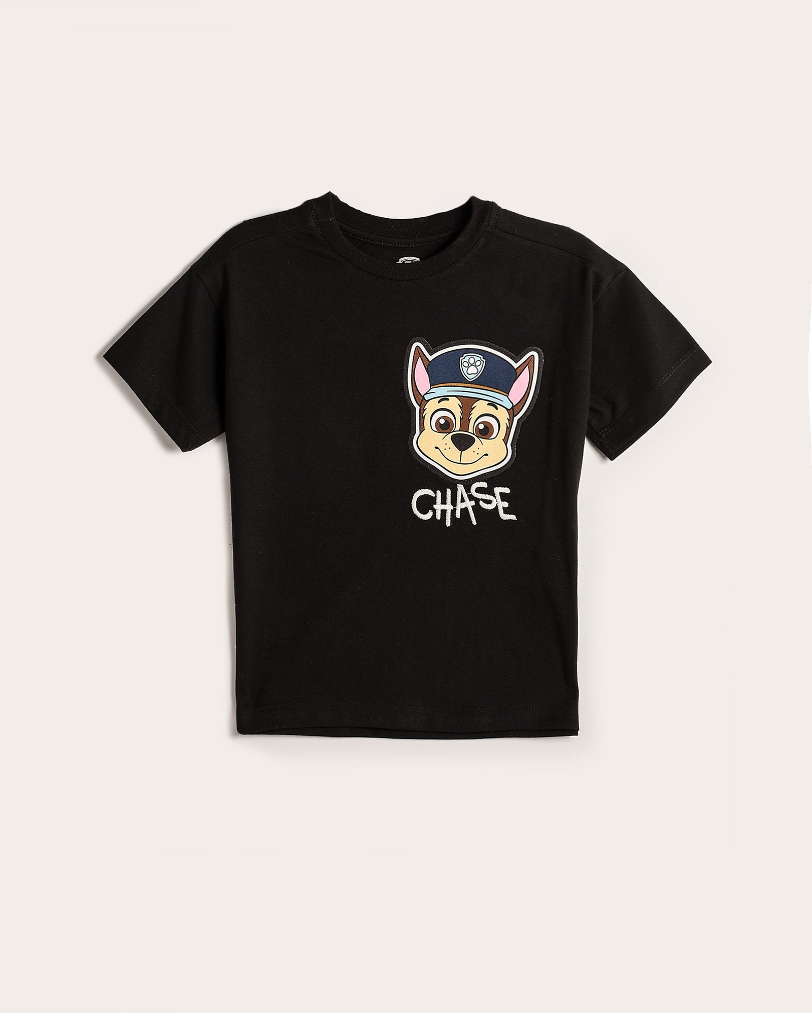 Camiseta infantil Patrulha Canina Chase 1-6A preta | Paramount