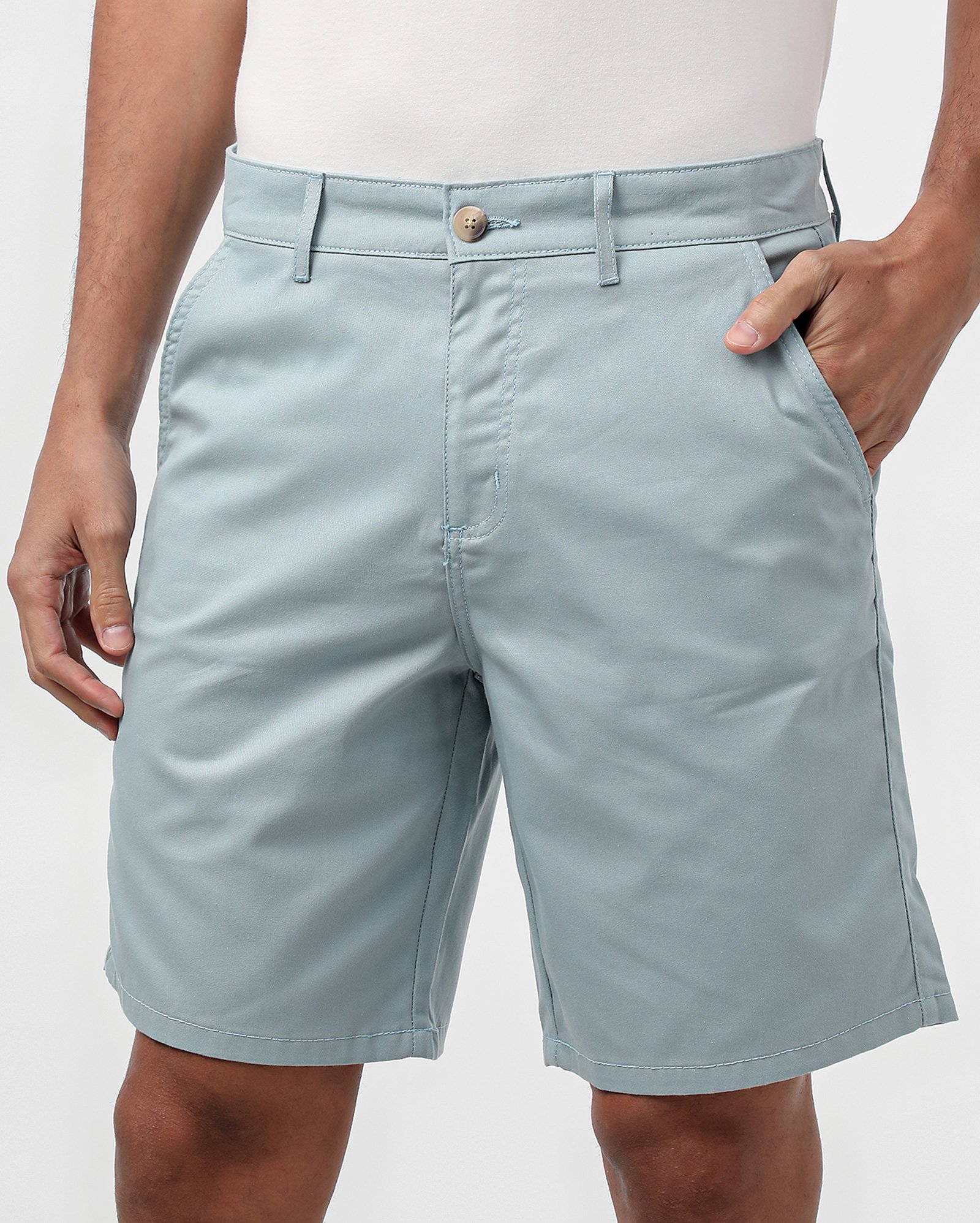 Bermuda sarja masculina reta chino azul | Pool Jeans