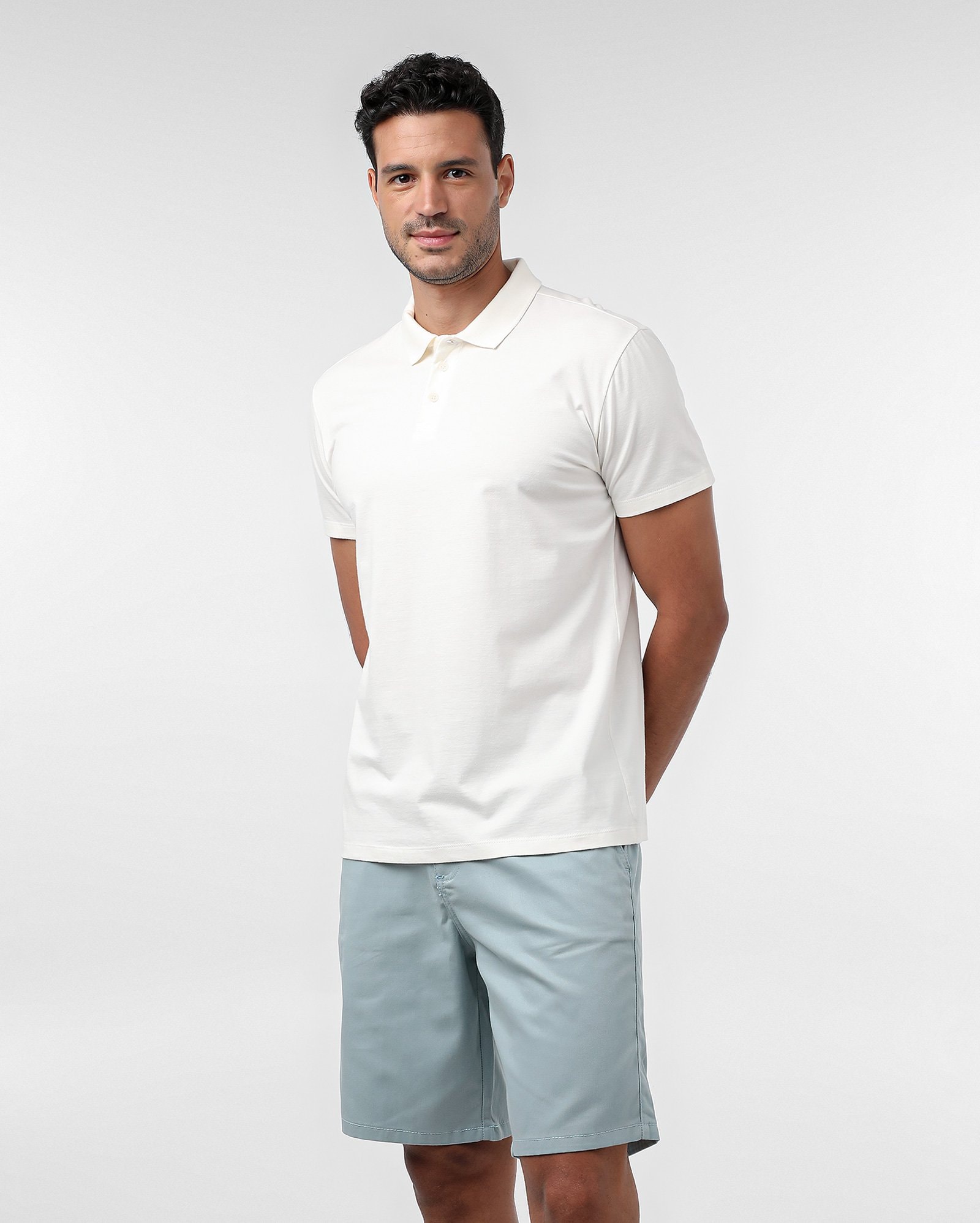 Bermuda sarja masculina reta chino - Azul Claro | Pool Jeans