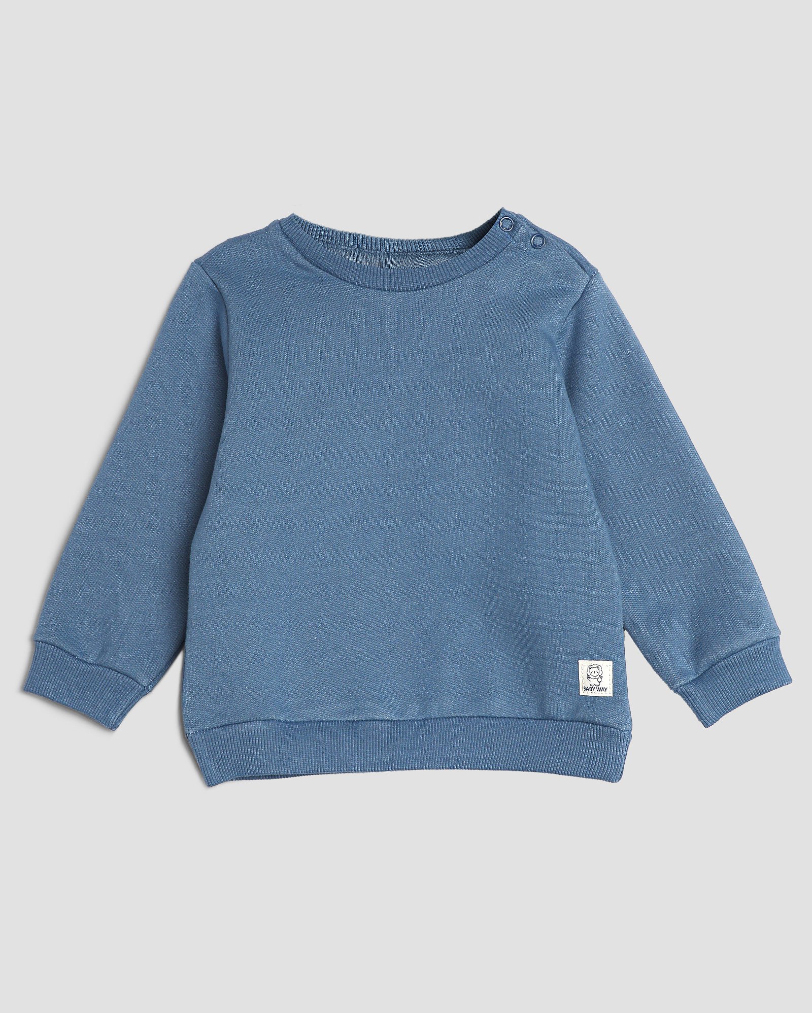 Blusa de moletom bebê básica - Azul | Baby Way