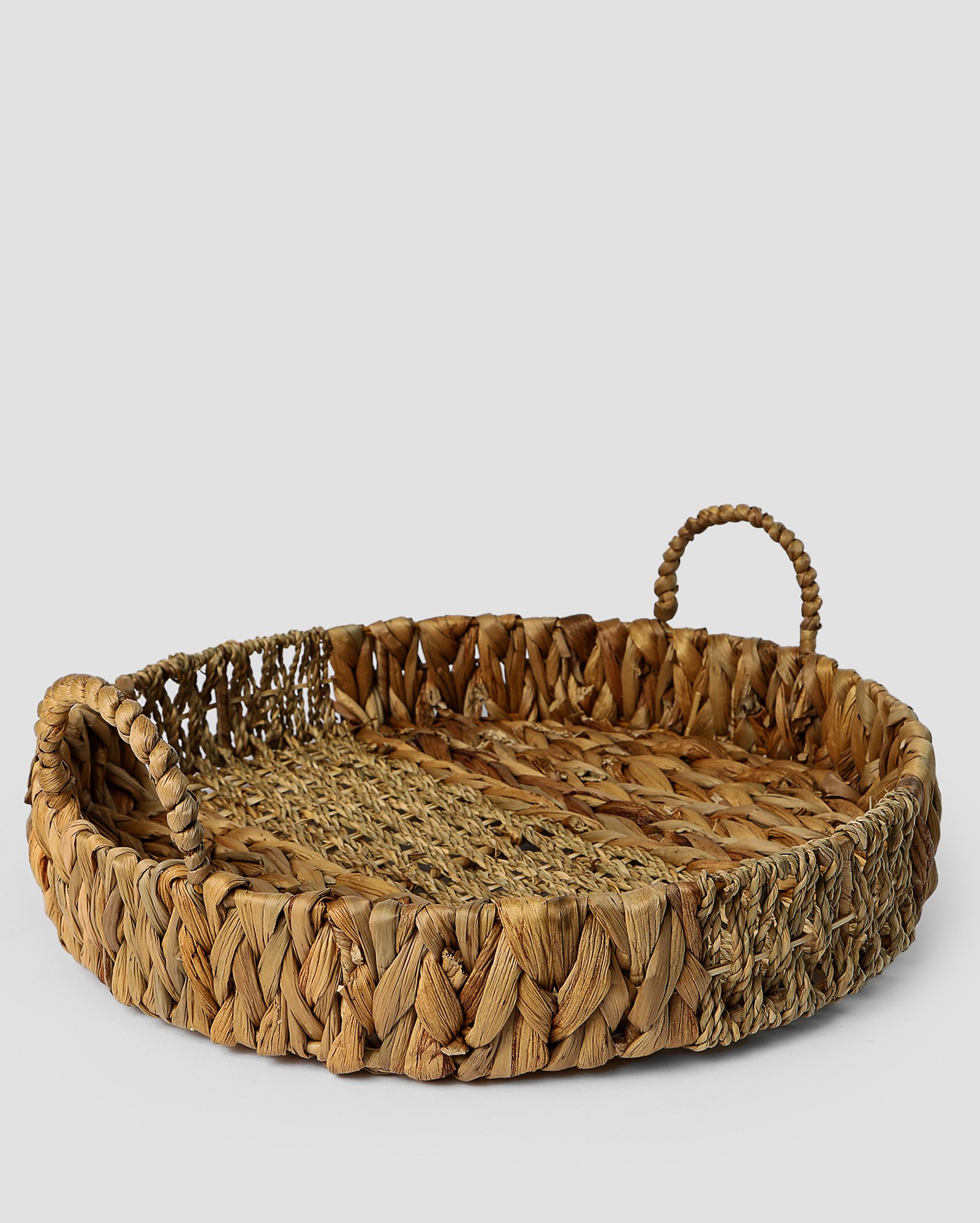 Bandeja de fibra natural Francis 40cm bege | Casa Riachuelo