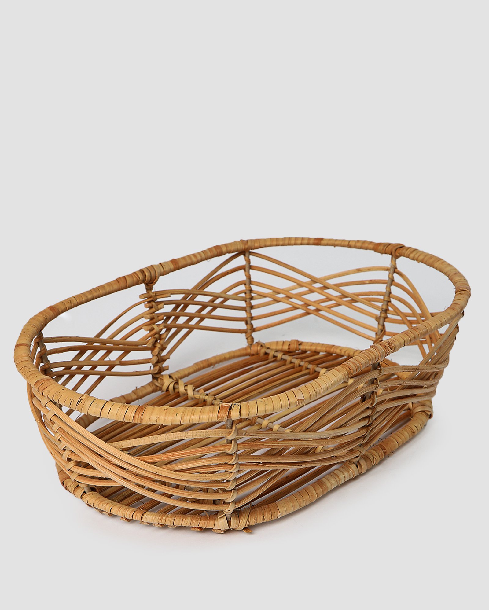 Cesto de pão rattan Cecilia 30x20cm bege | Casa Riachuelo
