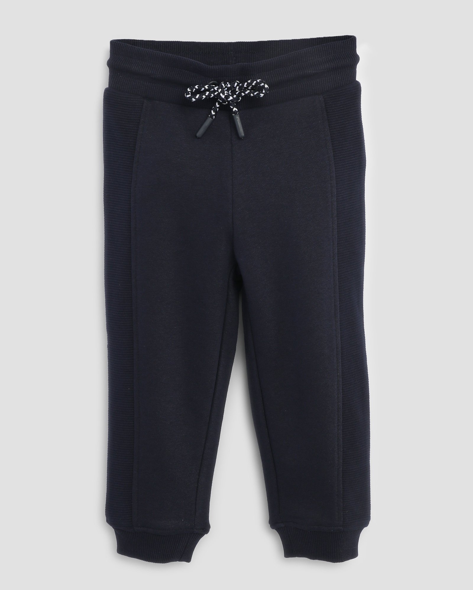 Calça de moletom infantil jogger recorte canelado 1-4A - Azul Escuro | Pool Kids