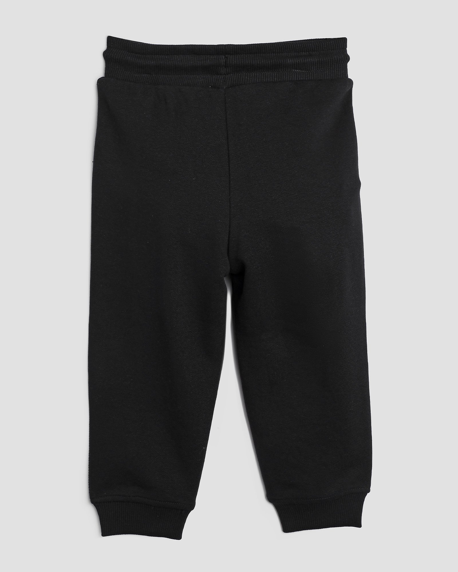 Calça de moletom infantil jogger recorte canelado 1-4A - Preto | Pool Kids
