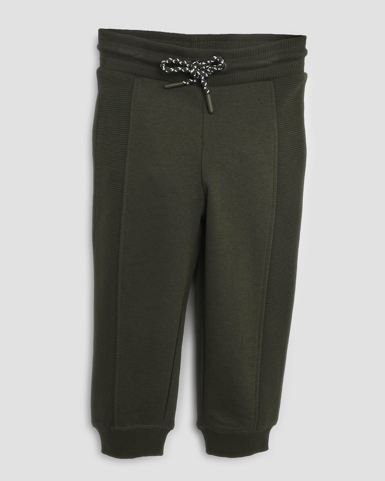 Calça de moletom infantil jogger recorte canelado 1-4A - Verde Escuro | Pool Kids