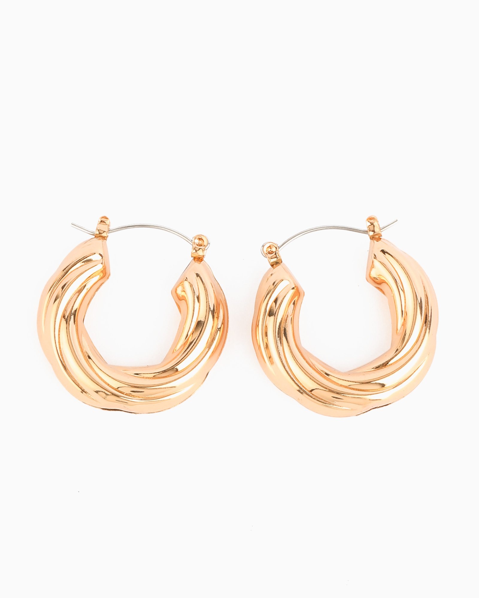 Brinco feminino argola grossa torcida dourado | Accessori by Riachuelo