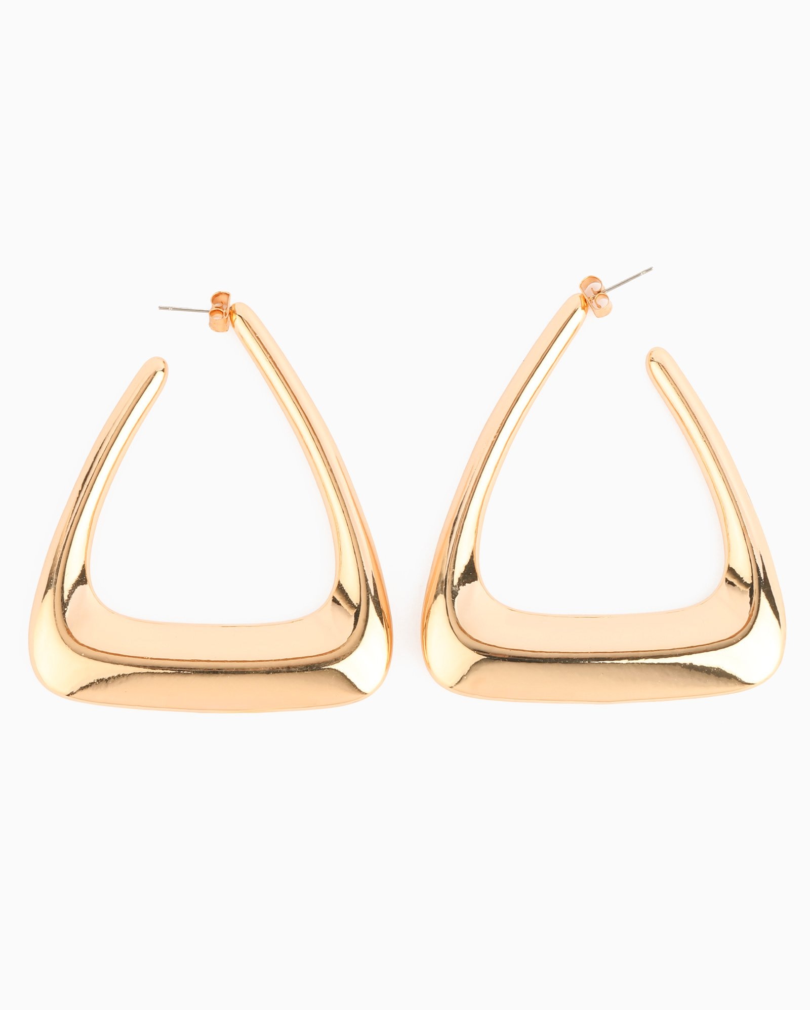 Brinco feminino argola triangular dourado | Accessori by Riachuelo