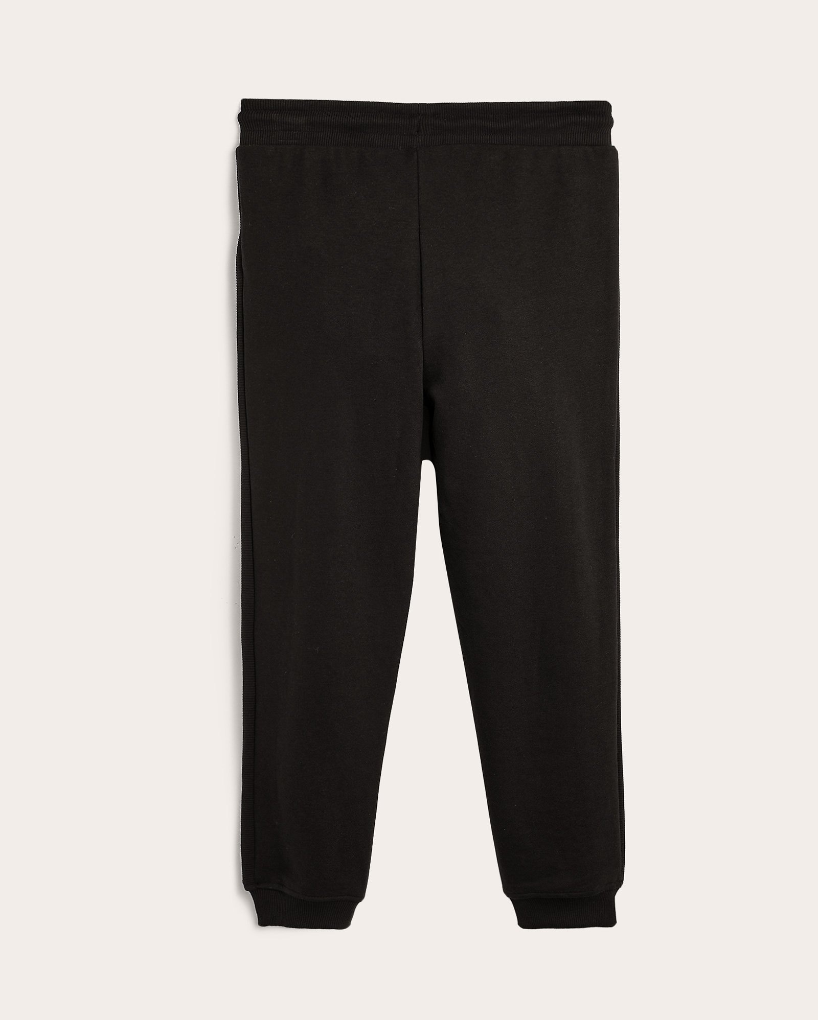 Calça de moletom infantil jogger recorte canelado 4-10A - Preto | Pool Kids