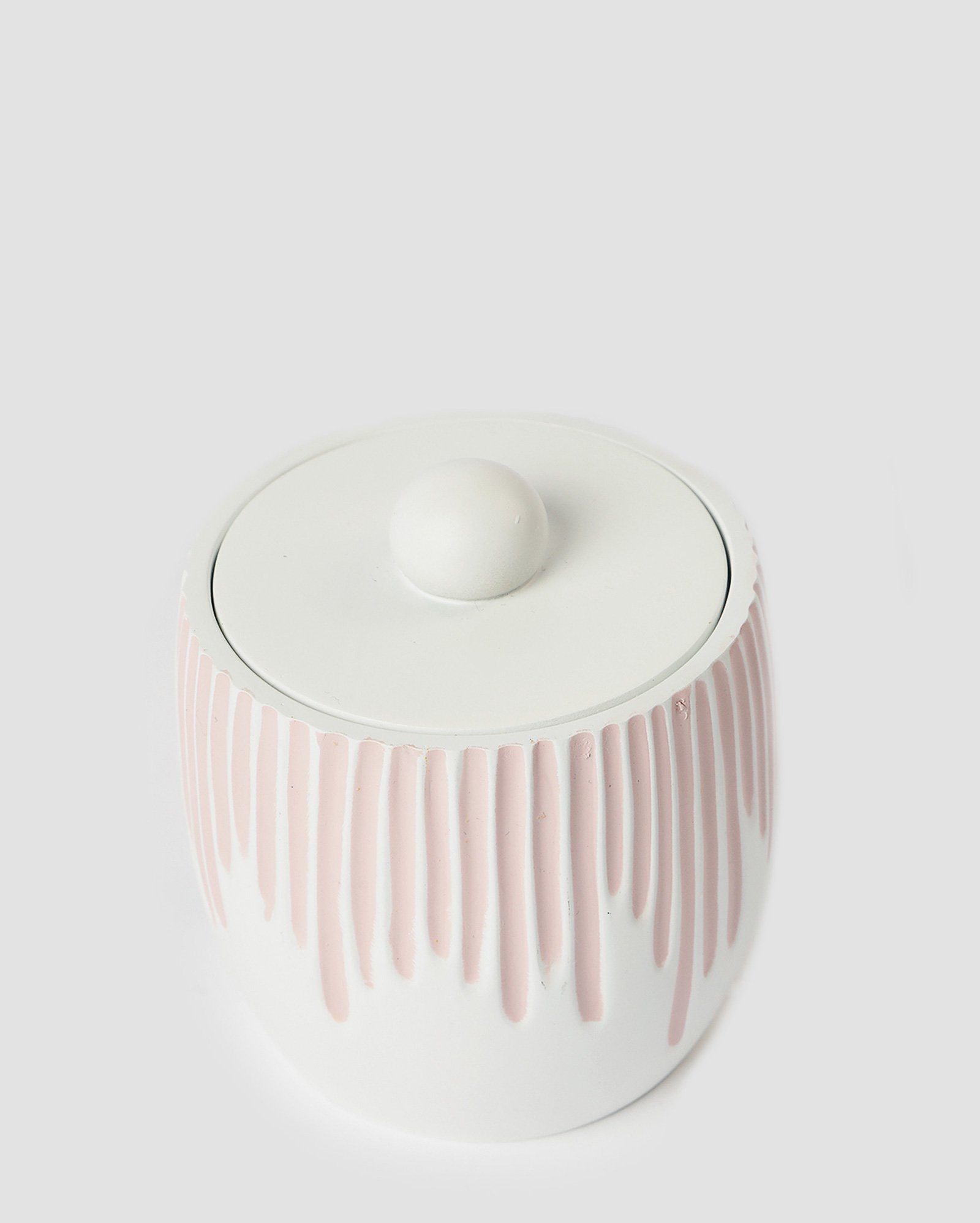 Pote decorativo com tampa Catarina texturizado multicor | Casa Riachuelo