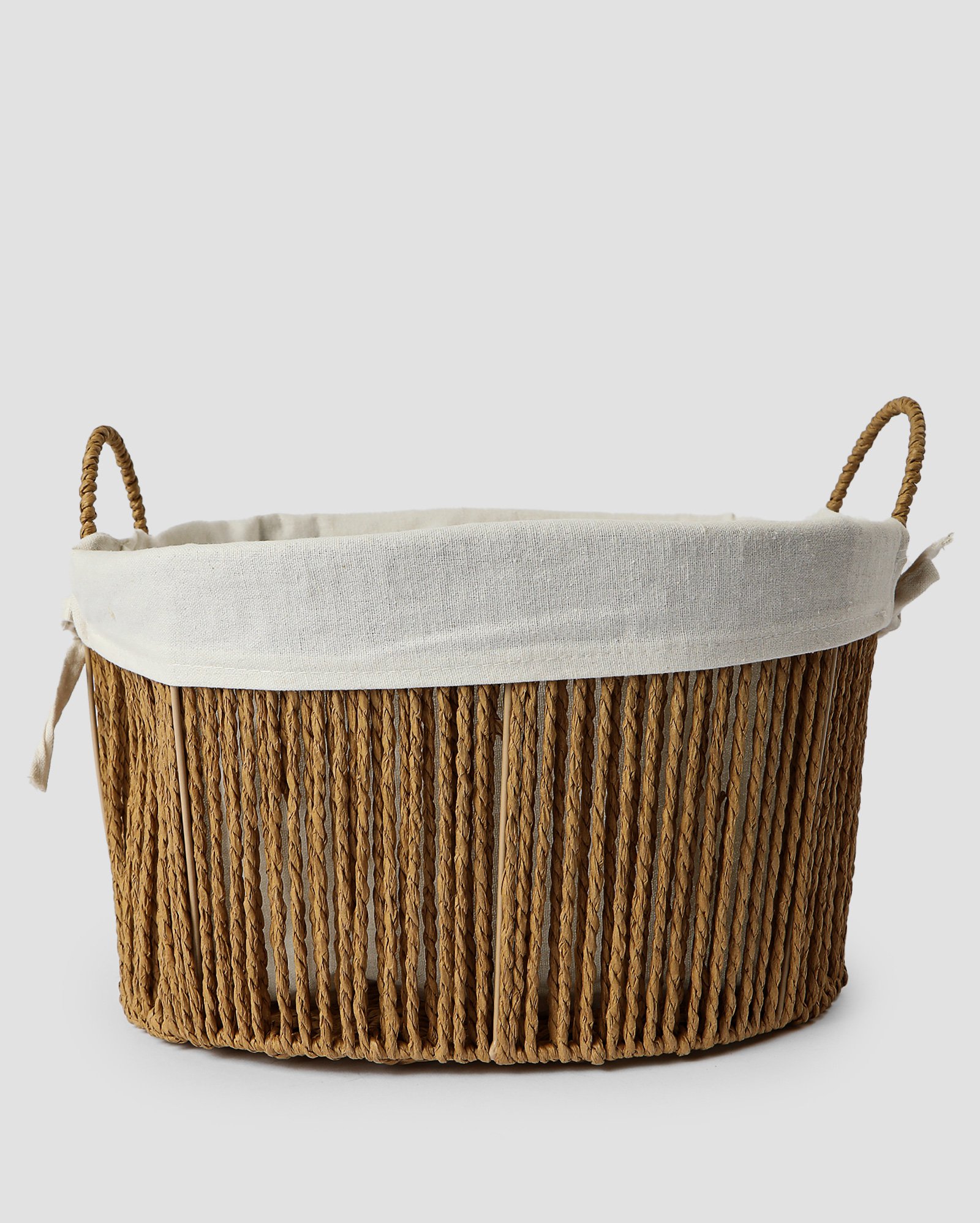Cesto organizador M Cecília 24,5cm bege | Casa Riachuelo