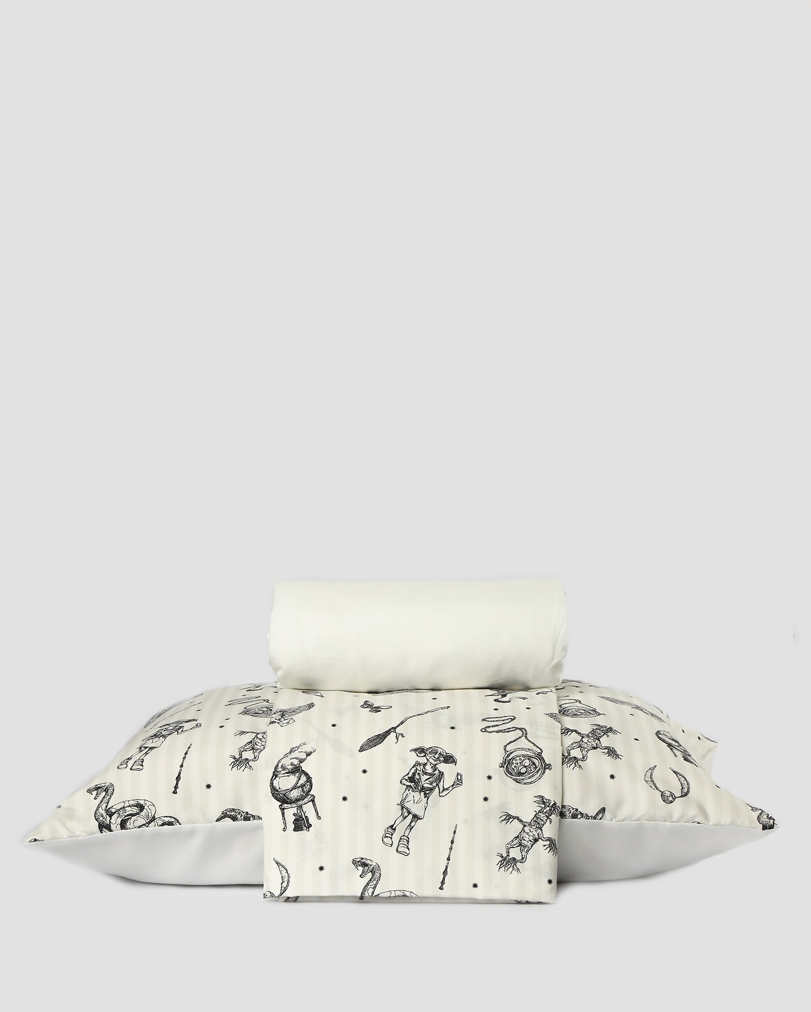 Jogo de cama solteiro 3 peças soft touch Harry Potter branco | Casa Riachuelo