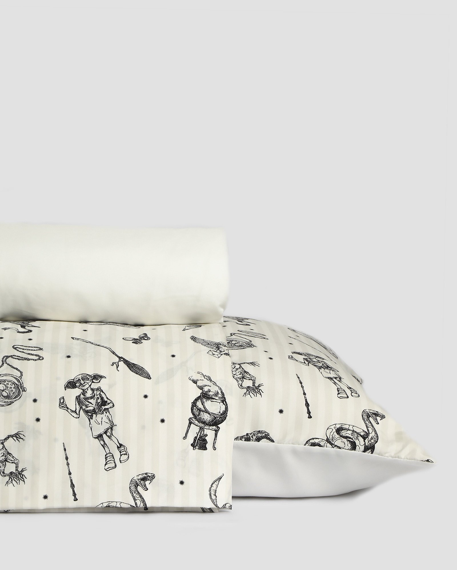 Jogo de cama solteiro 3 peças soft touch Harry Potter branco | Casa Riachuelo