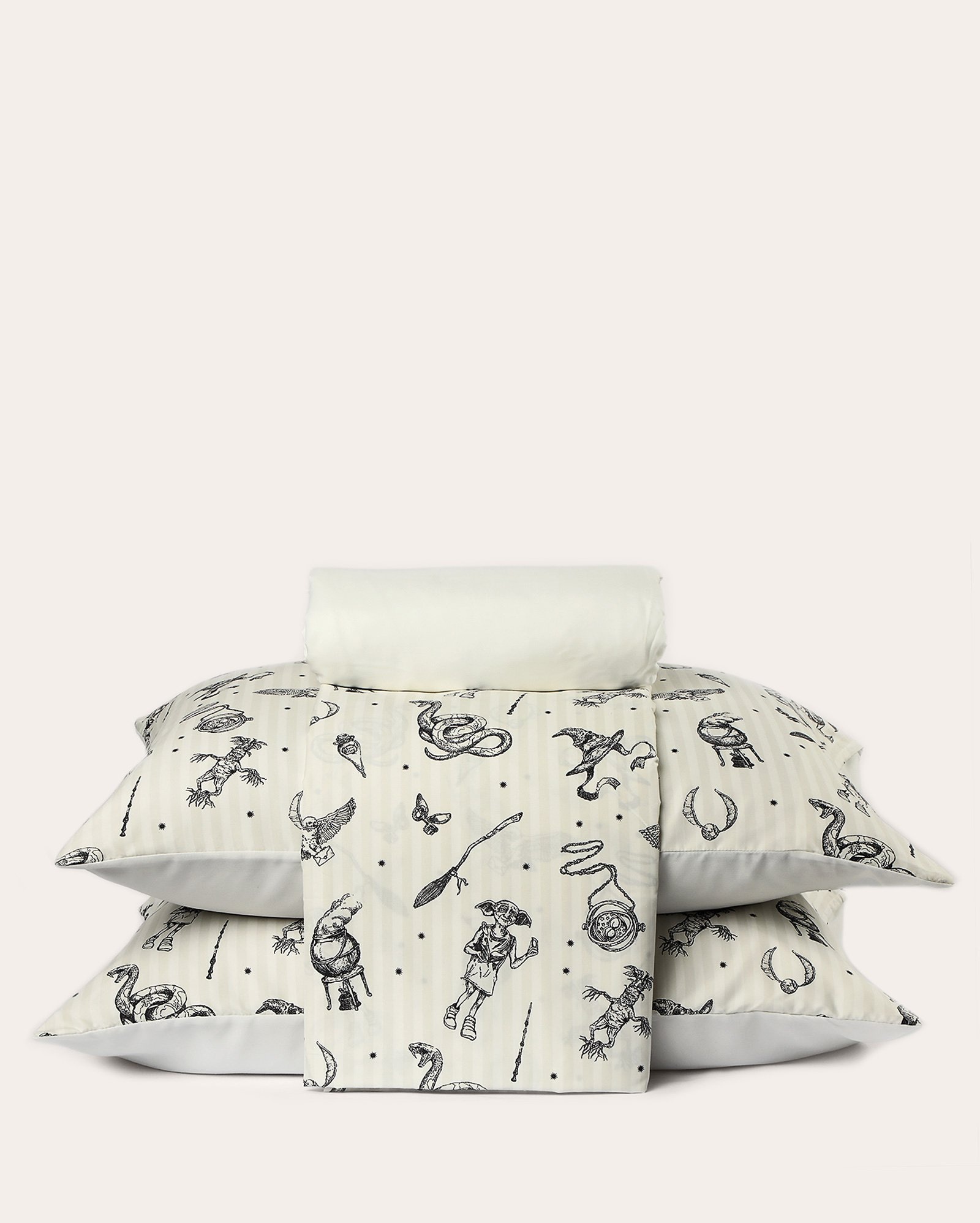 Jogo de cama casal 4 peças soft touch Harry Potter branco | Casa Riachuelo
