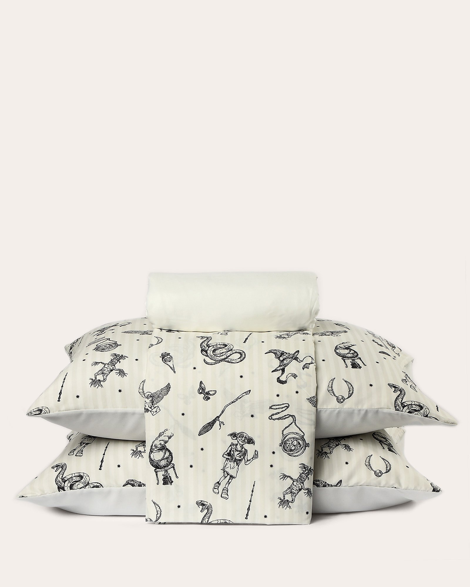 Jogo de cama queen 4 peças soft touch Harry Potter branco | Casa Riachuelo