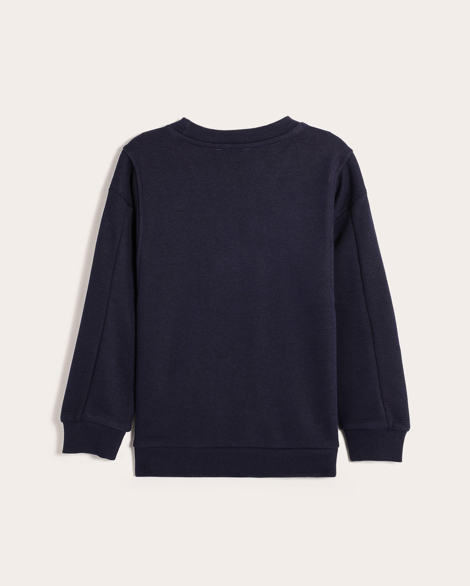 Blusa de moletom infantil recorte canelado 4-10A - Azul Escuro | Pool Kids