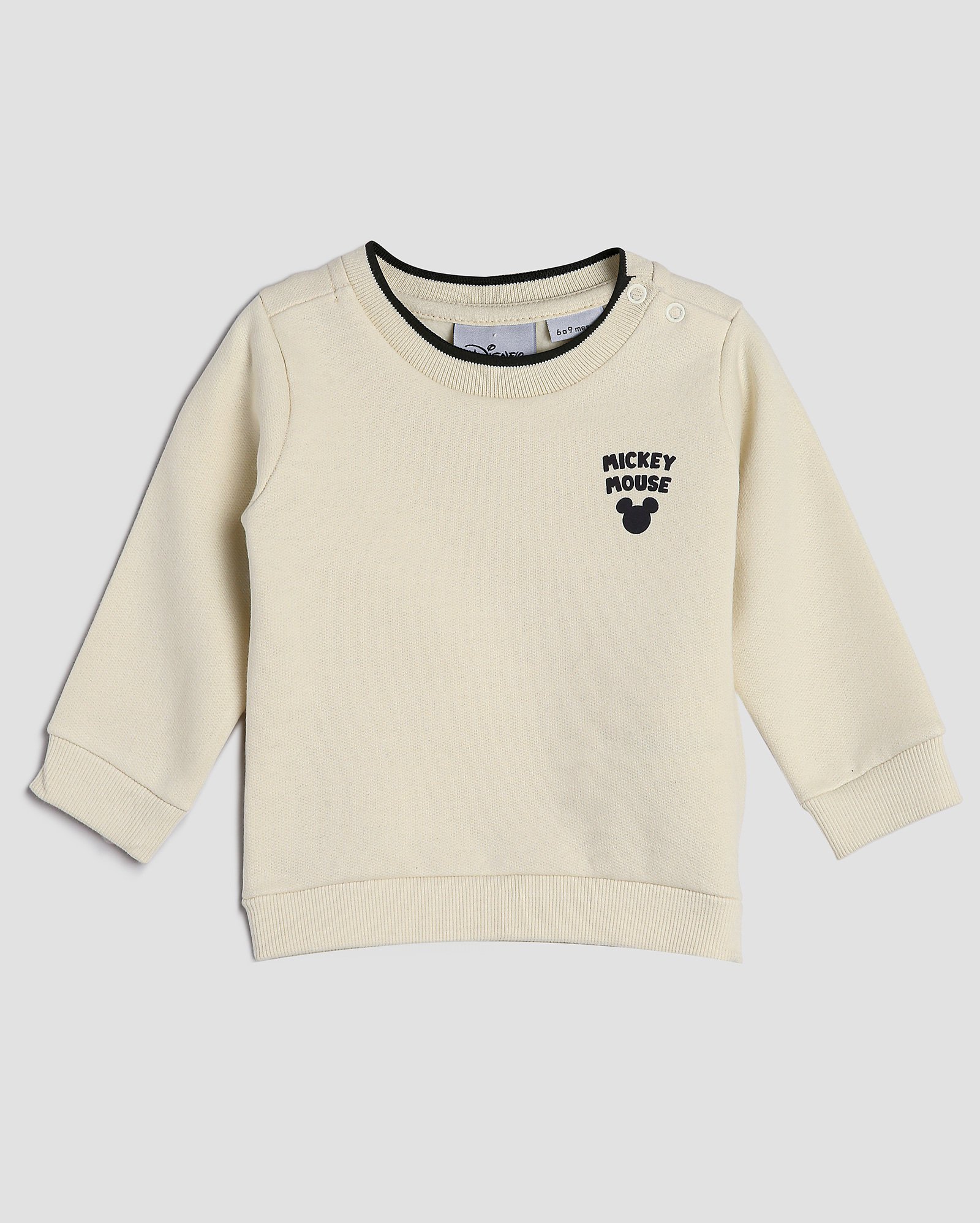 Blusa de moletom bebê Mickey Mouse bege - Bege Claro | Disney