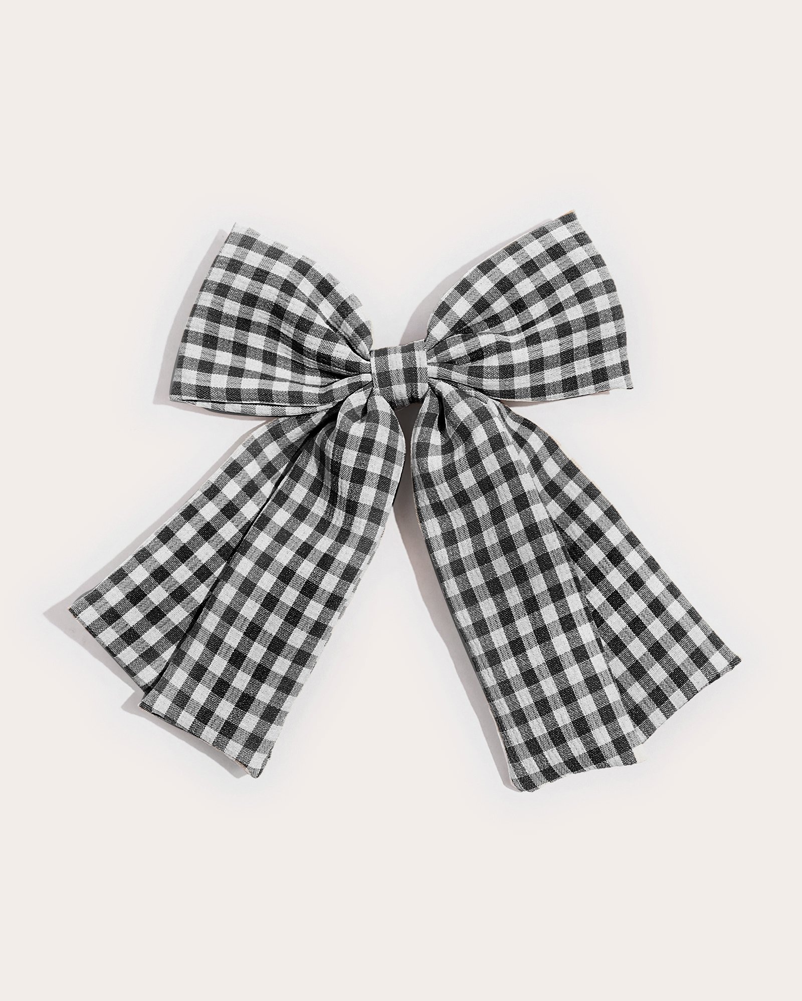 Presilha de cabelo infantil laço xadrez - Preto | Missinclof + Riachuelo