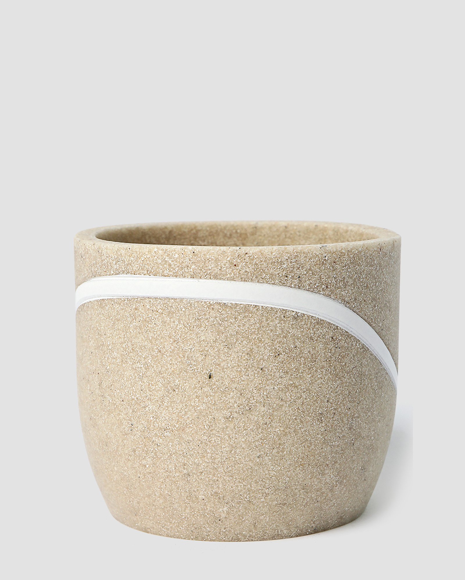 Pote decorativo Stone com detalhe bege | Casa Riachuelo