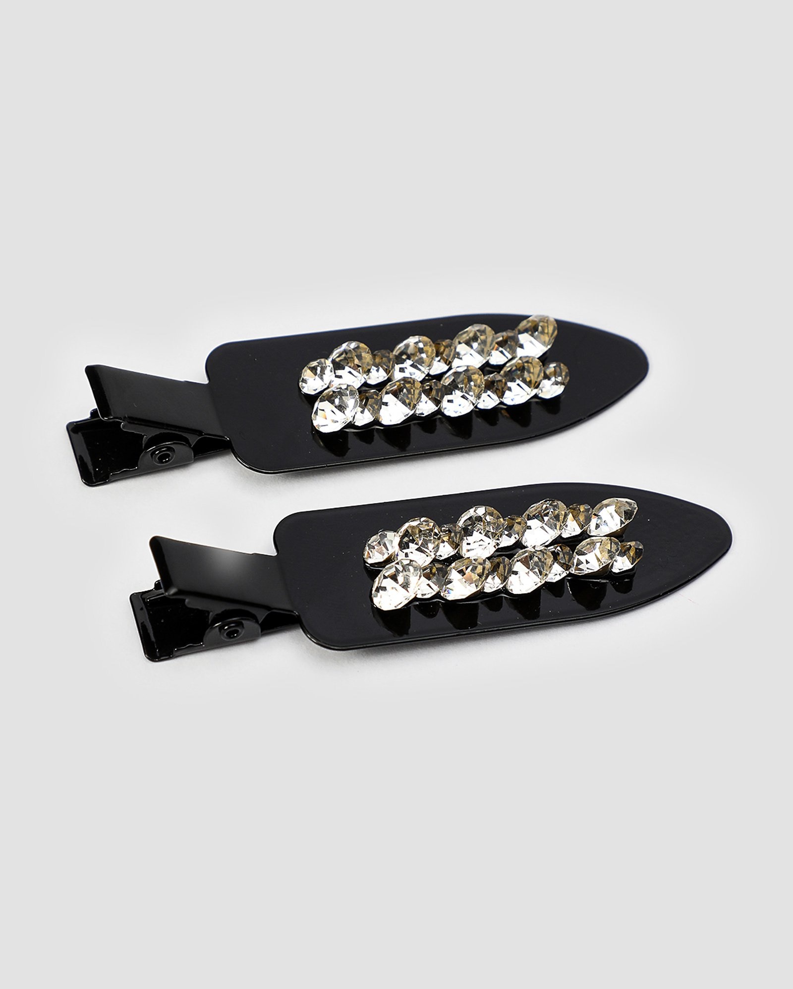 Kit presilha de cabelo 2 peças com strass preto | Accessori by Riachuelo