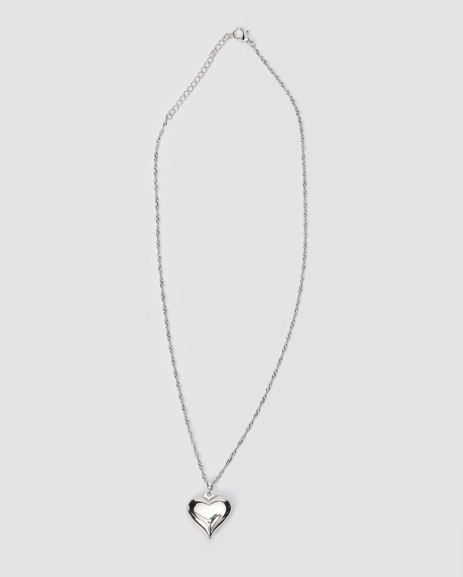 Colares Riachuelo Riachuelo | Colar feminino coração - Prateado