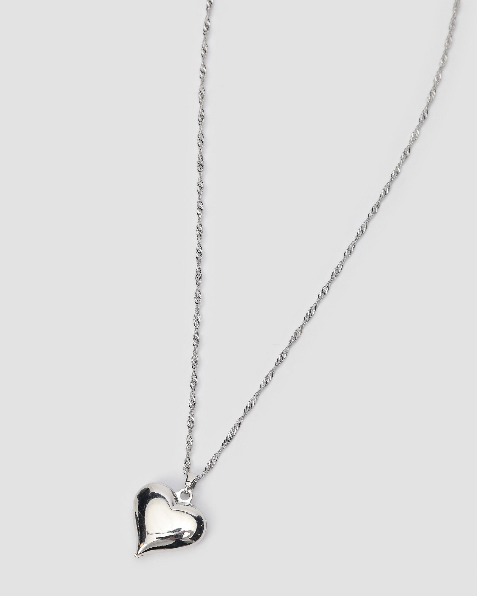 Colares Riachuelo Riachuelo | Colar feminino coração - Prateado