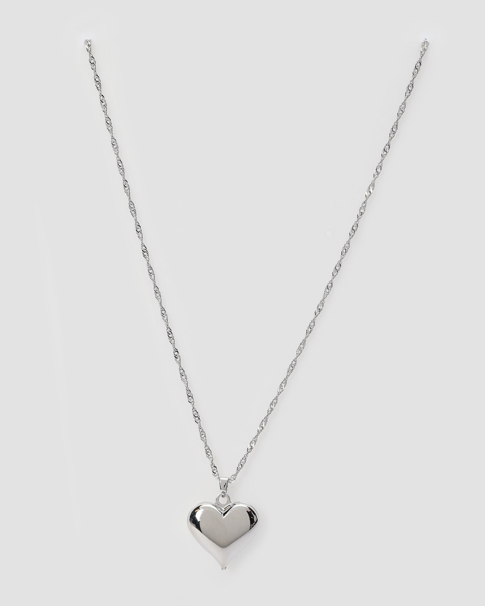 Colares Riachuelo Riachuelo | Colar feminino coração - Prateado