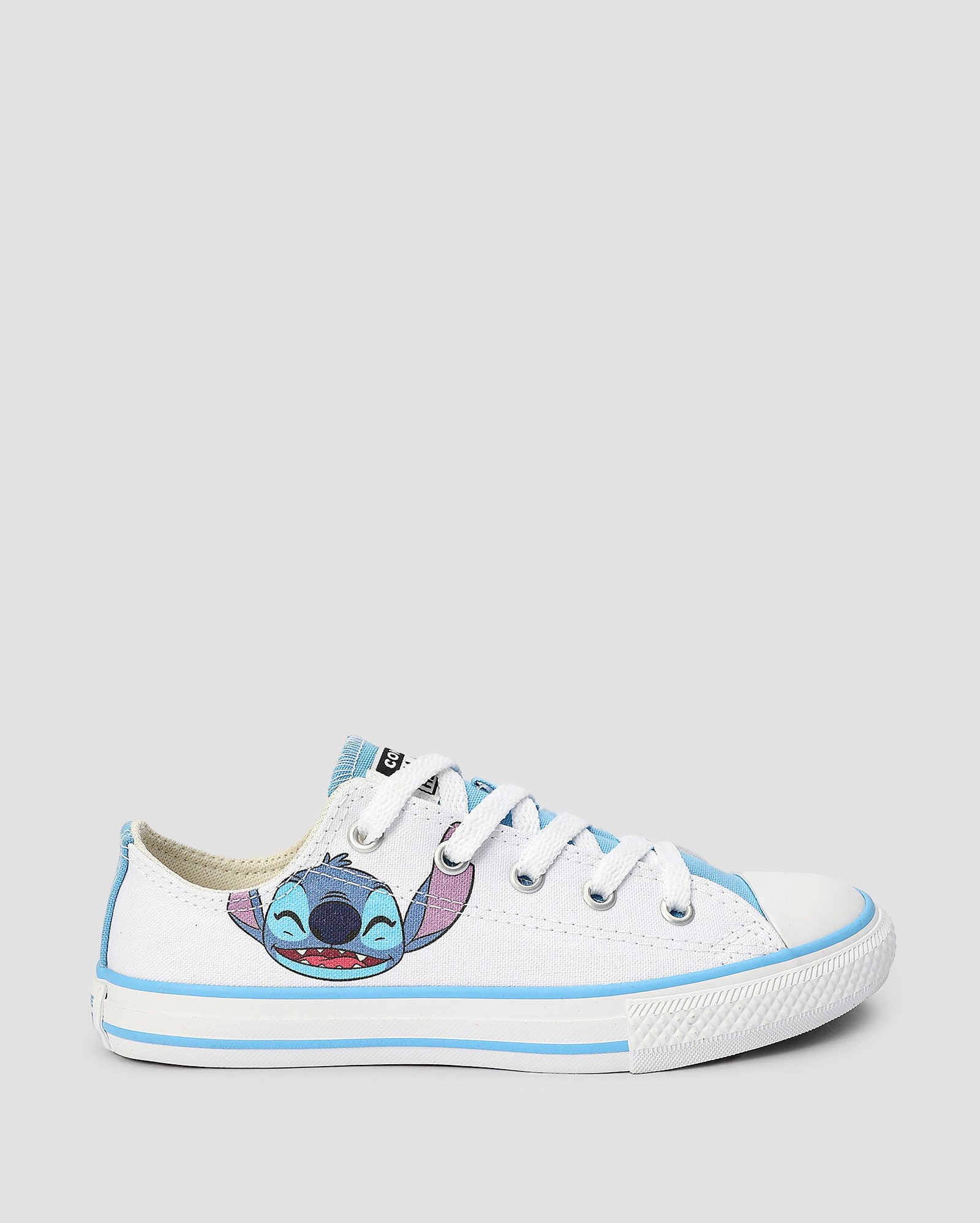 Tênis infantil Chuck Taylor cano baixo Stitch branco | Converse All Star
