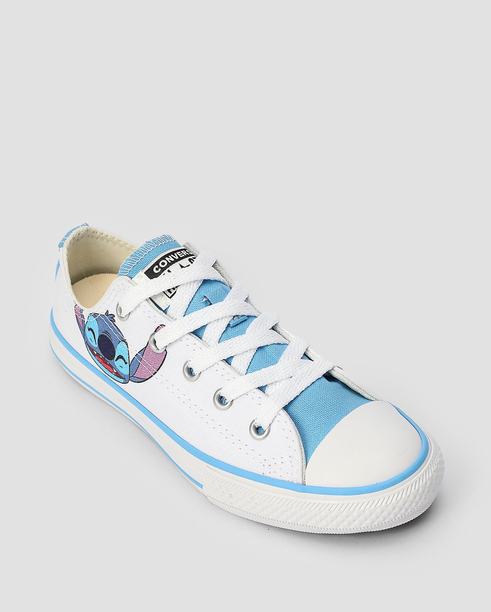 Tênis infantil Chuck Taylor cano baixo Stitch branco | Converse All Star