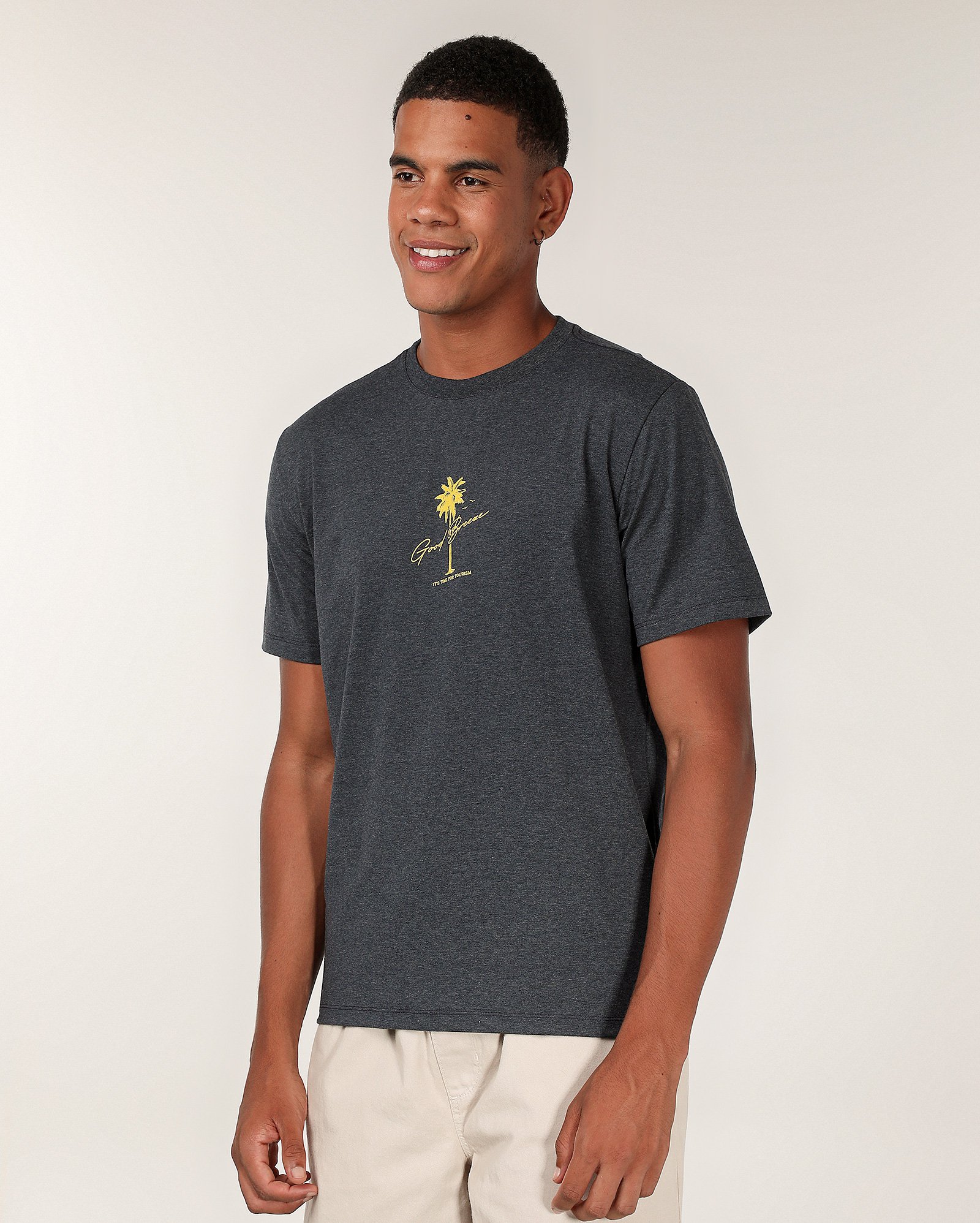 Camiseta masculina regular tourism mescla azul | Pool