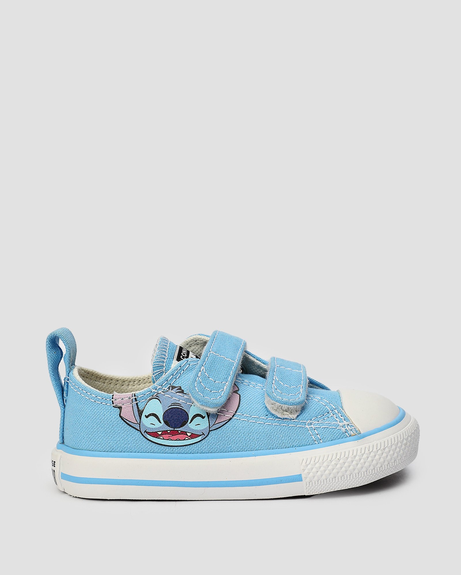 Tênis infantil cano baixo Disney Stitch azul | Converse All Star