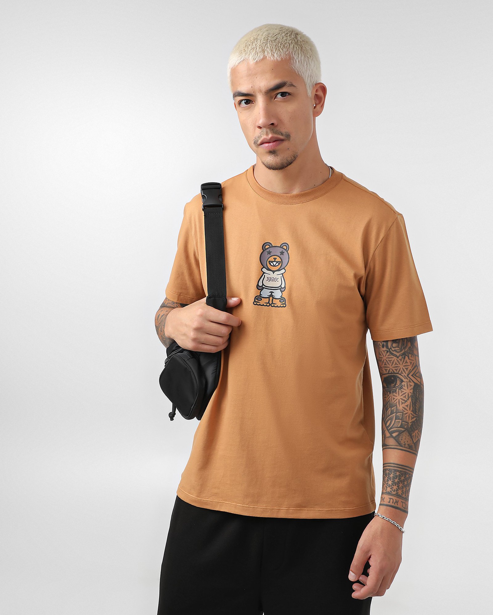 Camiseta masculina regular urso marrom | Pool