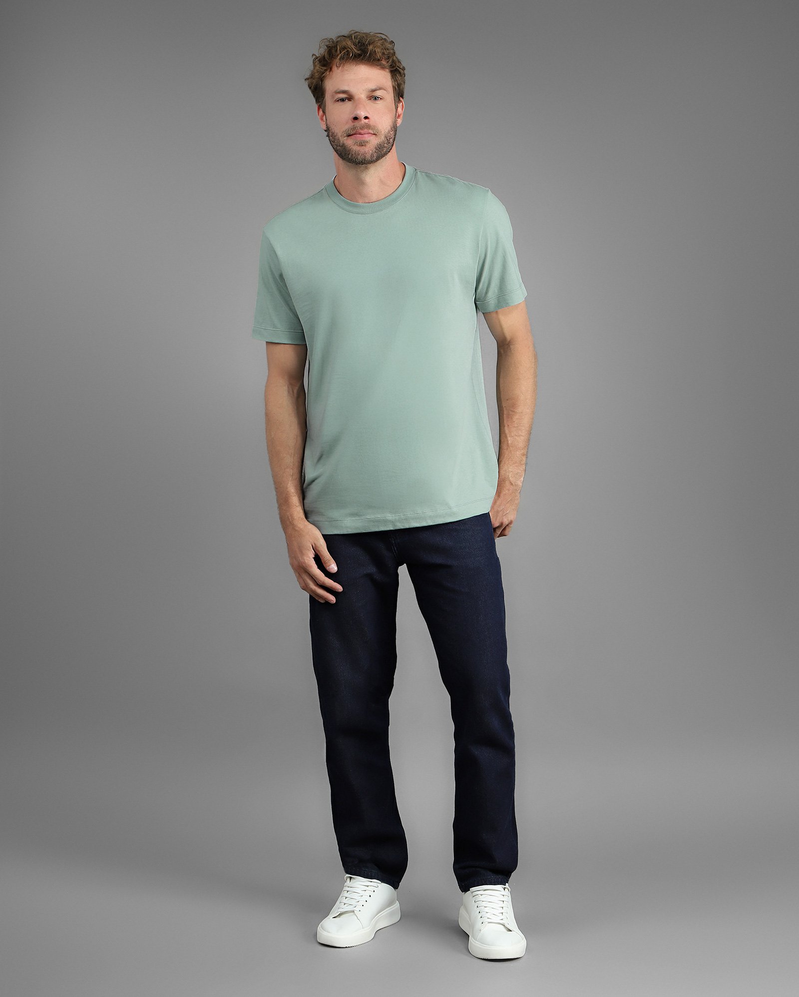 Camiseta masculina algodão Tech UltraCotton - Verde Menta