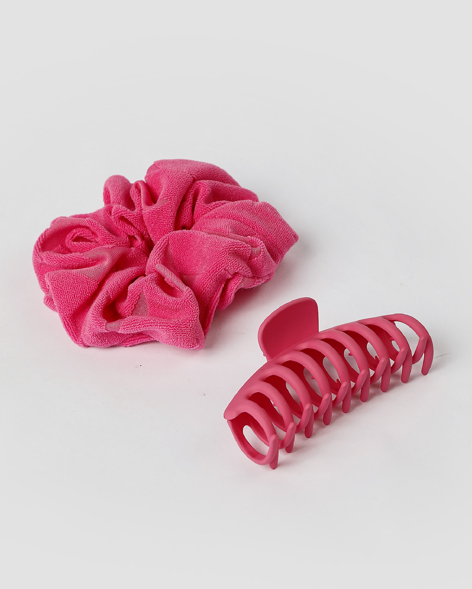 Kit elástico scrunchie + piranha de cabelo rosa | Accessori by Riachuelo