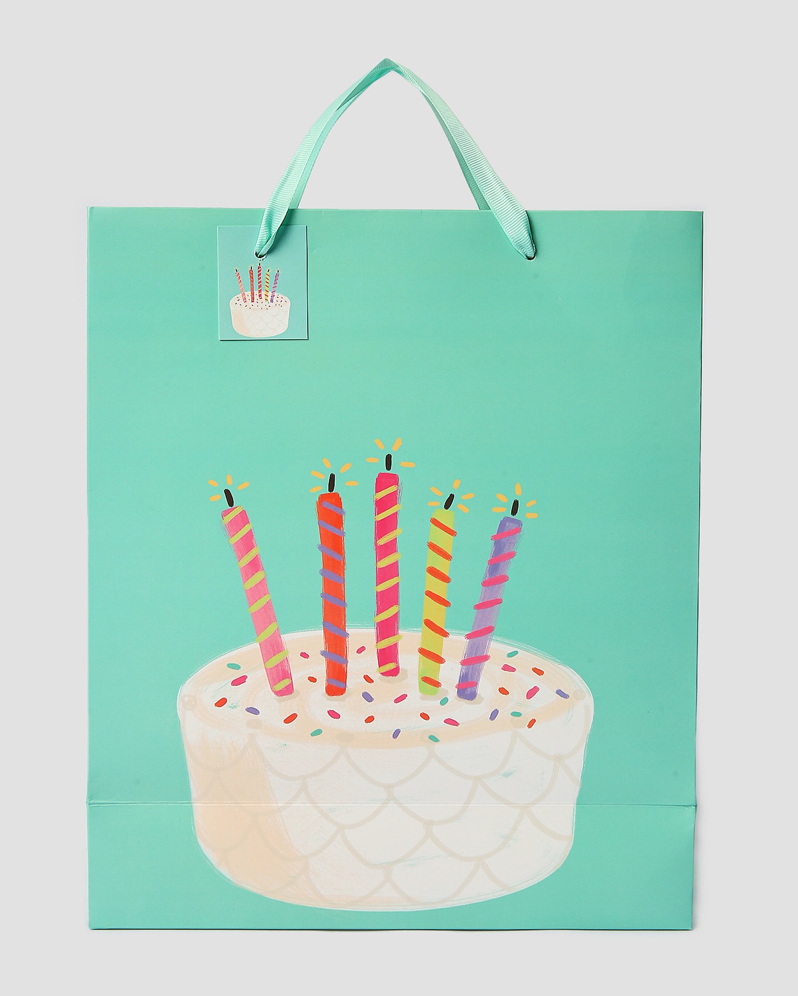 Sacola de presente M Bolo de aniversário azul | Accessori by Riachuelo