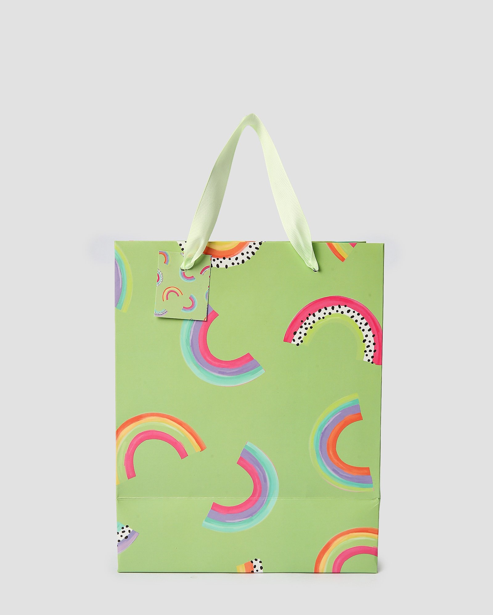 Sacola de presente P arco-íris verde | Accessori by Riachuelo