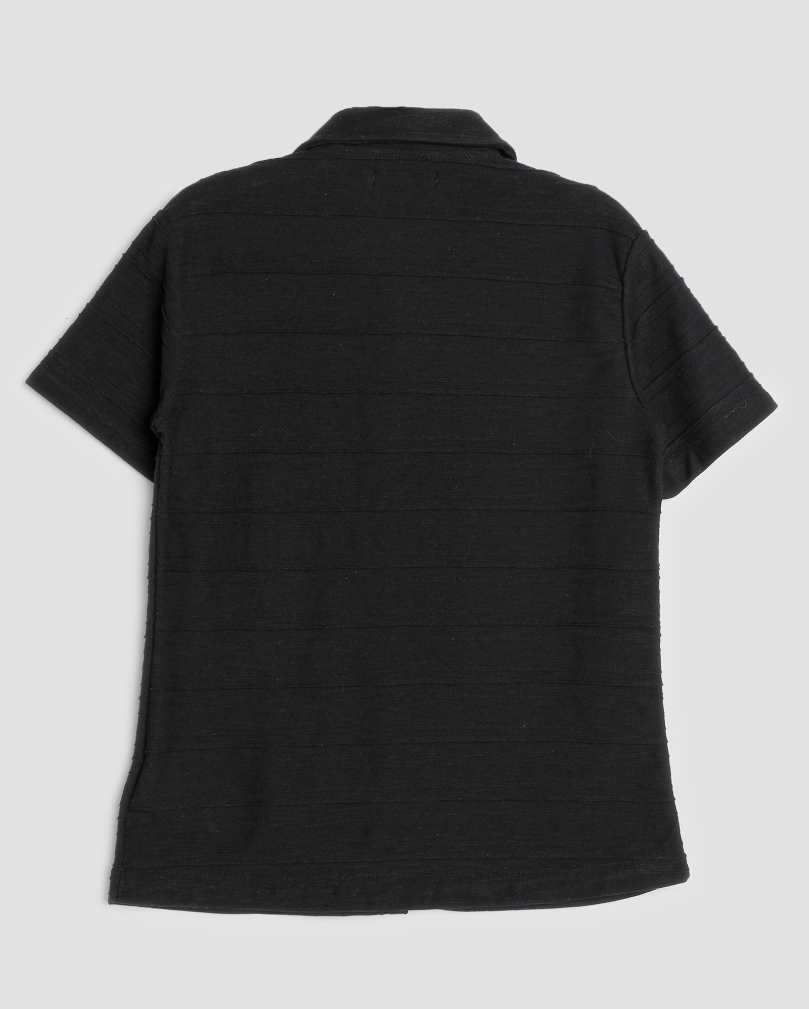 Camisa infantil manga curta com abotoamento 4-10A - Preto | Pool Kids