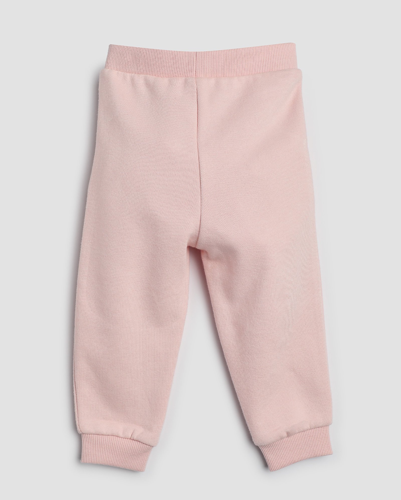 Calça de moletom bebê jogger com felpa e cordão - Rosa Claro | Baby Way