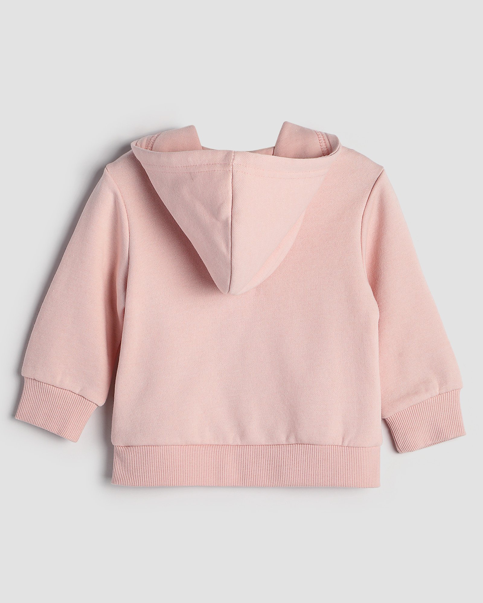 Blusa de moletom bebê com capuz e felpa - Rosa Claro | Baby Way