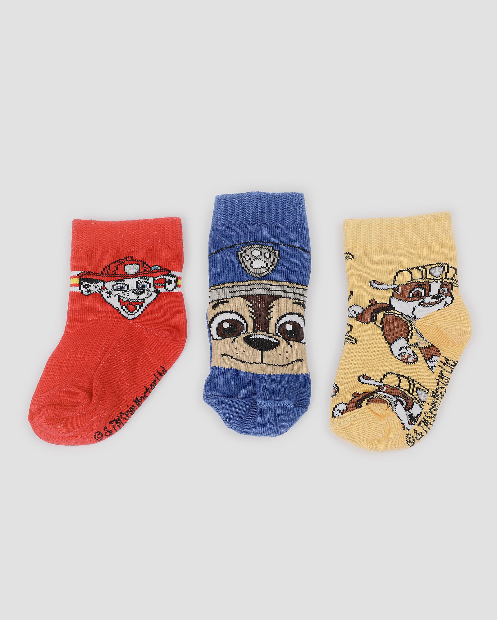Kit meia infantil 3 pares cano médio Patrulha Canina multicor | Nickelodeon