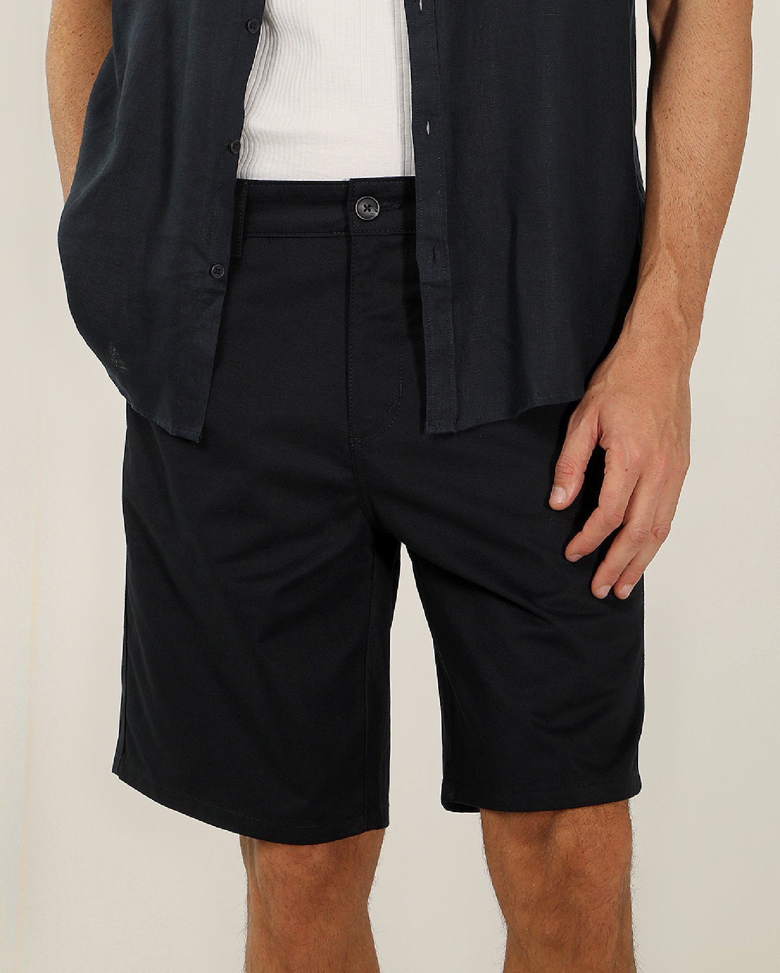 Bermuda sarja masculina reta chino - Azul Escuro | Pool Jeans — foto 2