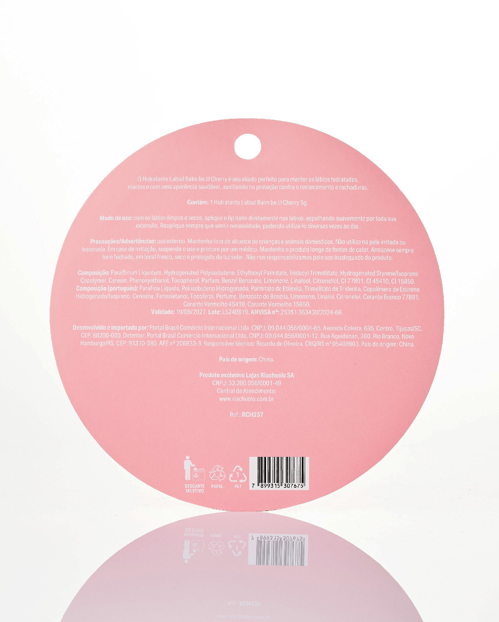 Hidratante labial 5g Cherry balm | be.U by Riachuelo